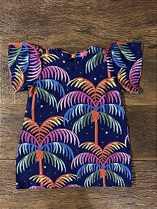 Vestido Infantil Coqueiro em Viscolinho