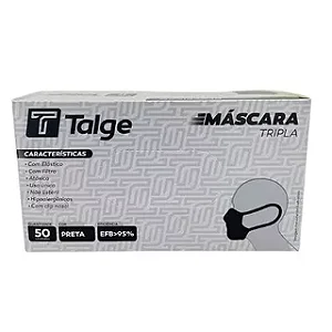 MASCARA TNT PRETA TRIPLA C/50UND TALGE