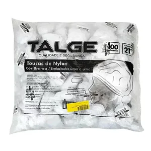 TOUCA NYLON BRANCA C/100UND TALGE
