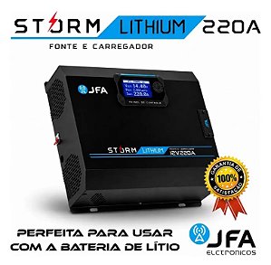 Fonte Carregador Automotiva JFA Storm 220a Amperes Bivolt Automático