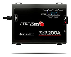 Fonte Carregador Stetsom Infinite Black 200a Amperes Scs Display Som Automotivo