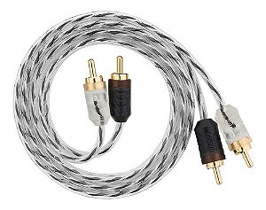 Cabo Rca Taramps 1 Metro 1m 100cm Banhado A Ouro Double Injetado 1 Metro Stereo Som Automotivo