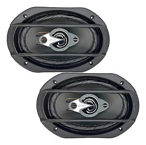 Alto-falante Triaxial Leson Diamond 6x9 320w 4 Tampão Carro Preto