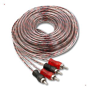 Cabo Rca 5 Metros Injetado Blindado Cristal Som Automotivo