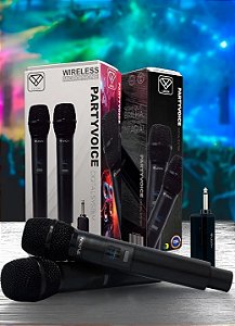 Microfone S/fio Le Son Profissional Partybox Recarregavél Preto