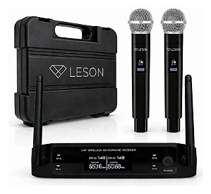 Microfones Sem Fio Leson Ls902 Profissional Digital IgrejaC/ Maleta Para Transporte