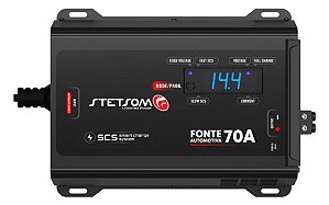 Fonte Carregador Stetsom Infinite 70A para Som Automotivo Bivolt com Cooler