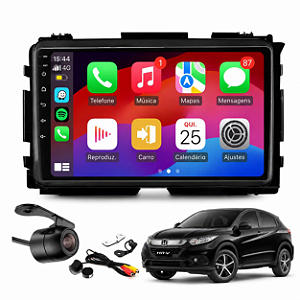 Kit Multimidia Hrv 2015 até 2021 9 Polegadas Carplay E Android Auto 2gb+32gb