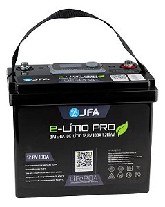 Bateria JFA E-Lítio Pro LiFePO4 12V 100Ah com Bluetooth e BMS