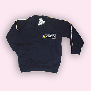 EMECE BLUSÃO MOLETON FECHADO (FRISO BRANCO)