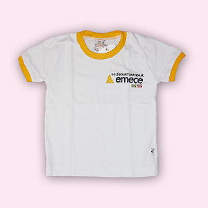 EMECE CAMISETA MANGA CURTA GOLA AMARELA