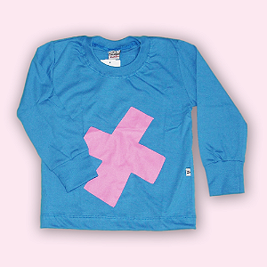 ESTILO CAMISETA MANGA LONGA AZUL