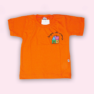 LUGAR DE CRIANÇA CAMISETA MANGA CURTA LARANJA