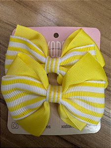 LAÇO DUPLO AMARELO E BRANCO