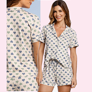 PIJAMA AMERICANO - CORAÇÃO