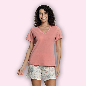 PIJAMA CURTO FEMININO (MANGA CURTA E BERMUDÃO) - MELISSA