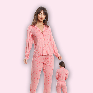 PIJAMA AMERICANO LONGO - FLAMINGO