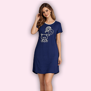 CAMISÃO MANGA CURTA - URSO AZUL-MARINHO