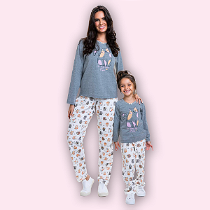 PIJAMA LONGO FEMININO - GATO