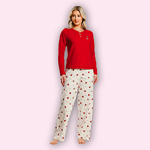 PIJAMA LONGO FEMININO - MAÇÃ