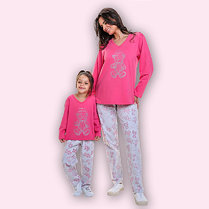PIJAMA MOLETINHO FLANELADO FEM - CARINHO