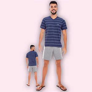 PIJAMA CURTO MASCULINO - INDIGO