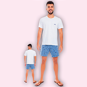 PIJAMA CURTO MASCULINO	- SHARK