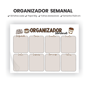 Organizador Semanal - Cafezinho