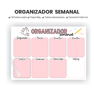 Organizador Semanal - Gatinha