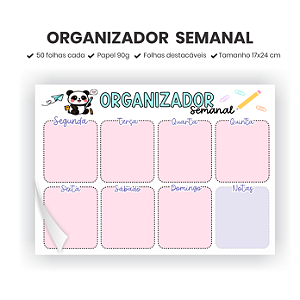 Organizador Semanal - Pandinha