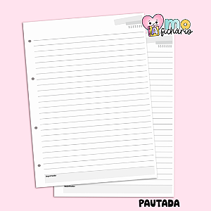 Bloco Refil de Fichário Colegial 17,7x24 - Pautado