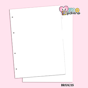 Bloco Refil de Fichário Colegial 17,7x24 - Folhas Brancas