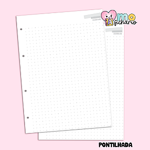 Bloco Refil de Fichário Colegial 17,7x24 - Folhas Pontilhado