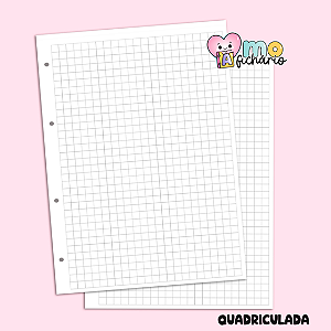 Bloco Refil de Fichário Colegial 17,7x24 - Folhas Quadriculado