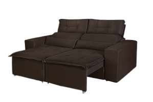 SOFA RETRATIL BEATRIZ 1.95m - MARROM