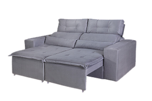 SOFA RETRATIL BEATRIZ 1.95m - CINZA