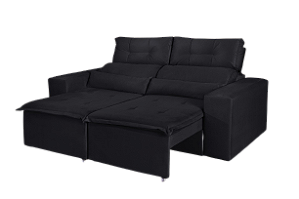 SOFA RETRATIL BEATRIZ 1.95m - PRETO