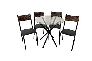 CJ ATLANTA BASE IPANEMA VIDRO REDONDO PRETO/T012/85 - M TEIX