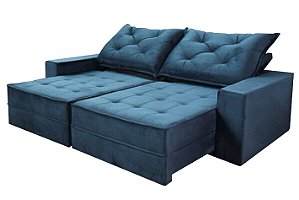 SOFA RETR BERLIM 2.10 TEC 800 AZUL - EVIDENCE