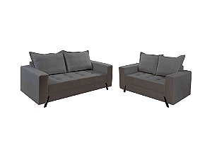 SOFA 3X2 LUG MOD 8100 - VEL CINZA (06) - BOARETO