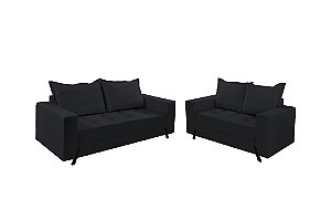 SOFA 3X2 LUG MOD 8100 - VEL PRETO (10) - BOARETO