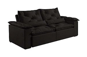 SOFA RETR GRECIA 195 - VEL PRETO - ESTOFAMART