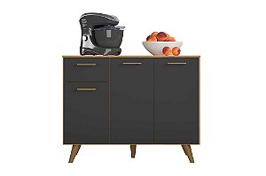 BALCAO OLINDA C/ TAMPO 105 3PTS 1GAV FR/GRAFITE - POLIMAM