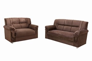 SOFA 3X2 LUG 5014 MARROM - PRIMOR