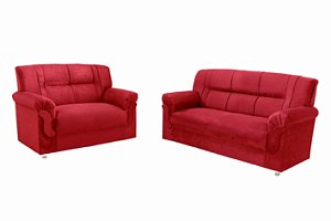 SOFA 3X2 LUG 5014 VERMELHO - PRIMOR