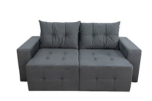 SOFA RETR HAWAII 185 VEL CINZA - PRIMOR