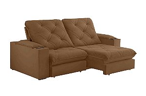 SOFA RETR SF.3670 CUIABA 250CM VEL MARROM/332 - EST TEIXEIRA