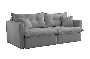 SOFA RETR SF.3740 LISBOA 180CM S/CX LINHO CINZA/470 - EST TE