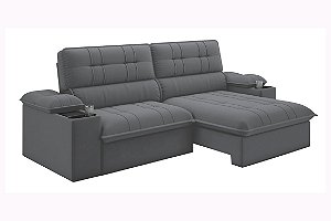 SOFA RETR STANLEY P/COPO 210 VEL CHUMBO/TITANIO - BEST HOUSE