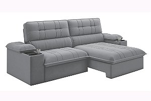 SOFA RETR STANLEY P/COPO 210 VEL CINZA/CHUMBO - BEST HOUSE